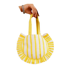 Load image into Gallery viewer, Kanyoga - Sunshine Stripe Printed Pleated Pouch Bag