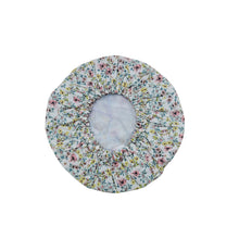 Load image into Gallery viewer, KANYOGA - SHOWER CAP, SCRUNCHIE & EYE MASK - FLORAL LAKE DITSY PRINT - SET OF 3
