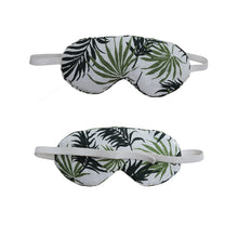 Load image into Gallery viewer, KANYOGA - SHOWER CAP, SCRUNCHIE & EYE MASK - PALM LEAF PRINT - SET OF 3
