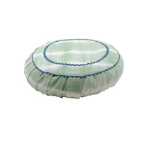 Load image into Gallery viewer, Meditation Cushion Zafu With Buckwheat Hulls Filled - "Tie & Dye" Zafu with ric - rac trim