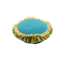 Load image into Gallery viewer, Meditation Cushion Zafu With Buckwheat Hulls Filled - "Double Layer Ruffle"