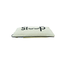 Load image into Gallery viewer, Eye Pillow Filled with Flaxseed - Typographic Design - "Sleep" Embroidered