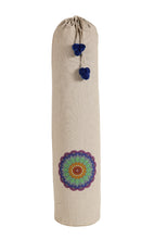 Load image into Gallery viewer, Yoga Mat Bag - Mandala Print - Beige & Blue