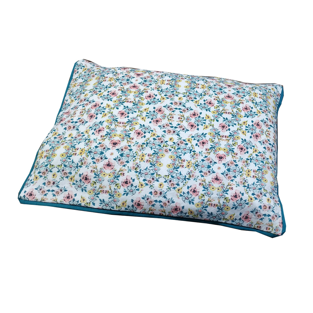Mustard Seed Baby Head Shaping Pillow & Flat Head Syndrome Prevention - Floral Lake Ditsy Print - Large Size