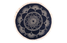 Load image into Gallery viewer, Meditation Cushion Zafu With Buckwheat Hulls Filled - Mandala Geometric Embroidered
