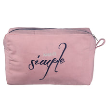 Load image into Gallery viewer, Utility/Cosmetic Pouch Bag - "Keep it Simple" embroidered - Pink
