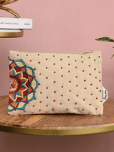 Load image into Gallery viewer, Kanyoga - Half mandala embroidered pouch with touch of beads