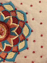 Load image into Gallery viewer, Kanyoga - Half mandala embroidered pouch with touch of beads