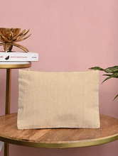 Load image into Gallery viewer, Kanyoga - Leaf embroidered pouch with touch of sequins and cut dana