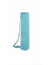 Load image into Gallery viewer, Yoga Mat Bag - Geometric Print - Aqua & White