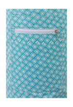 Load image into Gallery viewer, Yoga Mat Bag - Geometric Print - Aqua & White