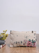 Load image into Gallery viewer, Floral Embroidered and Printed Utility Pouch
