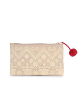 Load image into Gallery viewer, Kanyoga Embroidered Cotton Pouch With Pom Pom Attached For Women