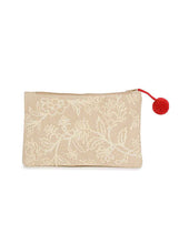 Load image into Gallery viewer, Kanyoga Embroidered Cotton Pouch With Pom Pom Attached For Women
