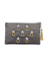 Load image into Gallery viewer, Kanyoga Embroidered Satin Pouch With Tassel Attached For Women