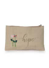 Load image into Gallery viewer, Kanyoga Cotton Pouch With ‘Hope’ Embroidered For Women