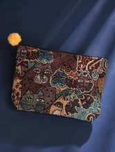 Load image into Gallery viewer, Kanyoga - Abstract Pouch with Pom-Pom
