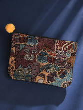 Load image into Gallery viewer, Kanyoga - Abstract Pouch with Pom-Pom