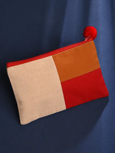 Load image into Gallery viewer, Kanyoga - Patched Pouch with Pom-Pom
