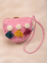 Load image into Gallery viewer, Kids Sling Bag with Tassels & Pom Pom