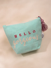 Load image into Gallery viewer, Kanyoga - Kids Embroidered Cotton Pouch with Tassel