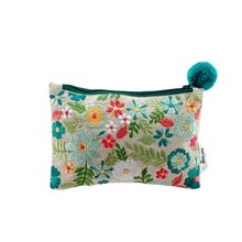 Load image into Gallery viewer, Kanyoga - Multi color floral embroidered pouch