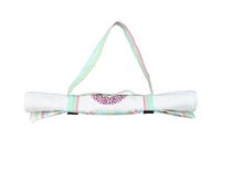 Load image into Gallery viewer, Cotton Yoga Mat With Seven Chakra Embroidered - White & Multi