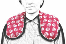 Load image into Gallery viewer, Hot & Cold Therapy Neck & Shoulder Wrap - Wheat Grain Filler - Berry & White
