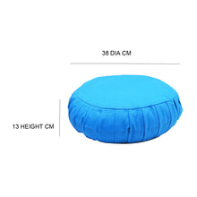 Load image into Gallery viewer, Meditation Cushion Zafu With Buckwheat Hulls Filled - Solid Teal