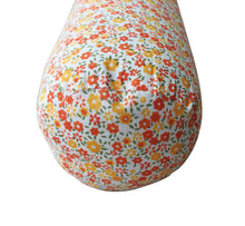 Load image into Gallery viewer, Bolster With Buckwheat Hulls Filled - Floral Print - Red & Orange