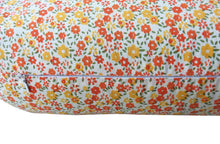 Load image into Gallery viewer, Bolster With Buckwheat Hulls Filled - Floral Print - Red & Orange