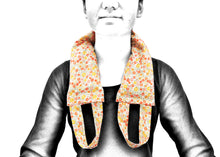Load image into Gallery viewer, Hot & Cold Therapy Neck & Shoulder Wrap- Tourmaline Beads Filler - Neck Pain Relief - Red & Orange