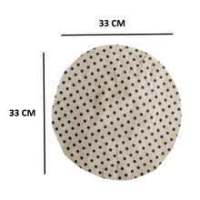 Load image into Gallery viewer, Shower Cap - Polka Dot Print - Beige & Blue