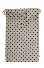 Load image into Gallery viewer, Travel Shoe Bag - Polka Dot Print - Beige & Blue
