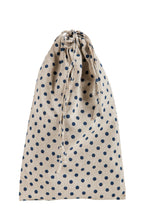 Load image into Gallery viewer, Travel Shoe Bag - Polka Dot Print - Beige & Blue