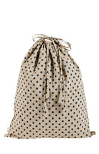 Load image into Gallery viewer, Travel Laundry Bag - Polka Dot Print - Beige &amp; Blue
