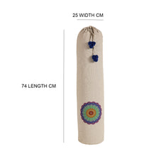 Load image into Gallery viewer, Yoga Mat Bag - Mandala Print - Beige & Blue