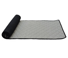 Load image into Gallery viewer, Cotton Anti-Skid Yoga Mat With Rubber Backing - Black