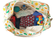 Load image into Gallery viewer, Cotton Diaper Bag - Animal Print - Multicolor