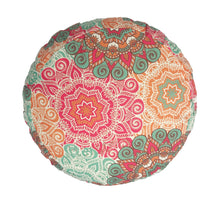 Load image into Gallery viewer, Meditation Cushion Zafu With Buckwheat Hulls Filled - Mandala Print - Multicolor