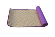 Load image into Gallery viewer, Cotton Anti-Skid Yoga Mat With Rubber Backing - Purple