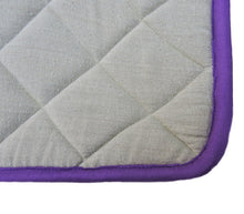 Load image into Gallery viewer, Cotton Anti-Skid Yoga Mat With Rubber Backing - Purple