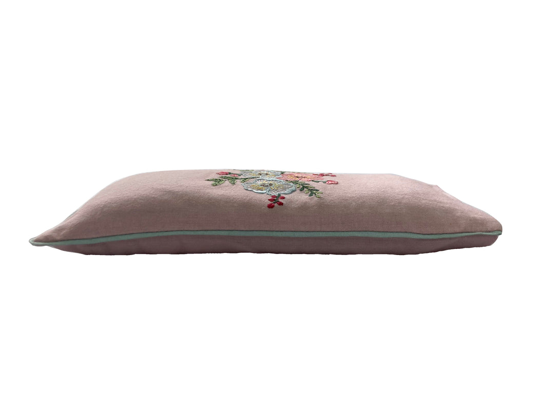 Eye Pillow Filled With Lavender & Flaxseed - Floral Embroidered