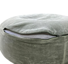 Load image into Gallery viewer, Meditation Cushion Zafu with Tree of Life Gold Foil Print - Green