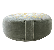 Load image into Gallery viewer, Meditation Cushion Zafu with Tree of Life Gold Foil Print - Green