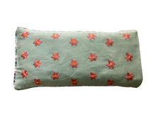 Load image into Gallery viewer, Eye Pillow Filled With Lavender & Flaxseed - Peach Flower Embroidered