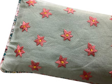 Load image into Gallery viewer, Eye Pillow Filled With Lavender & Flaxseed - Peach Flower Embroidered