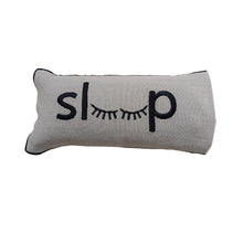 Load image into Gallery viewer, Eye Pillow Filled with Flaxseed - Typographic Design - "Sleep" Embroidered