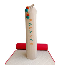 Load image into Gallery viewer, Yoga Mat Bag - Typographic design - "Balance" Embroidered