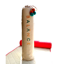 Load image into Gallery viewer, Yoga Mat Bag - Typographic design - "Balance" Embroidered